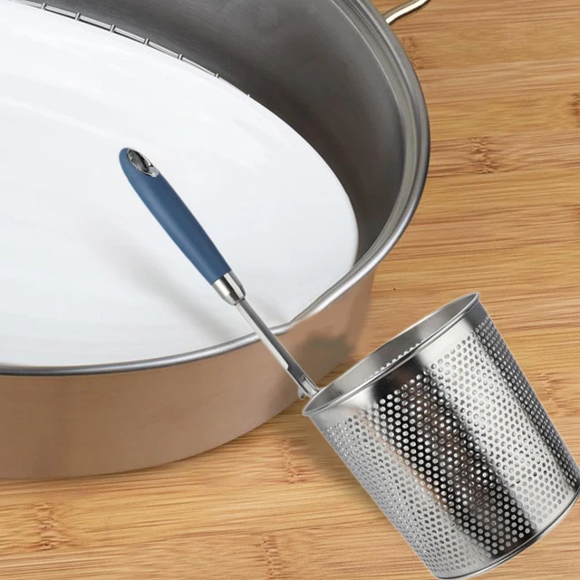 Panier Passoire à Nouilles En Acier Inoxydable Avec Poignée – Tamis Maille Fine Pour Cuisson Et Égouttage