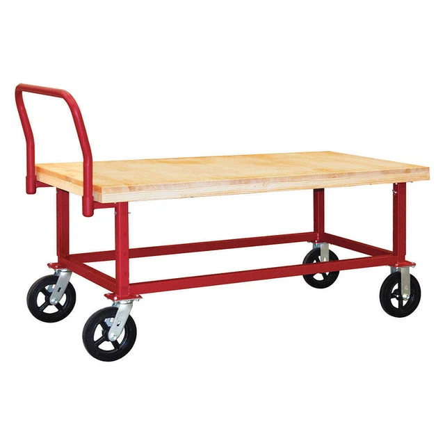 DURHAM MFG WHPTA-WD-2448-8MR-17T Height Platform Truck,Overall 51-3/4" L