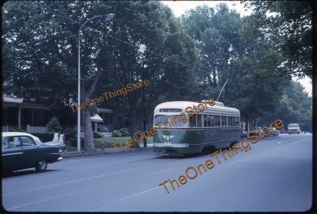 Philadelphia Trolley PTC Street Scene 1960s 35mm Slide Kodachrome Original Cars