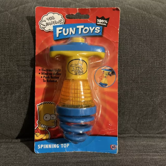 The Simpsons Fun Toys 100% Official Spinning Top New On Card 2010 Electronic HTI