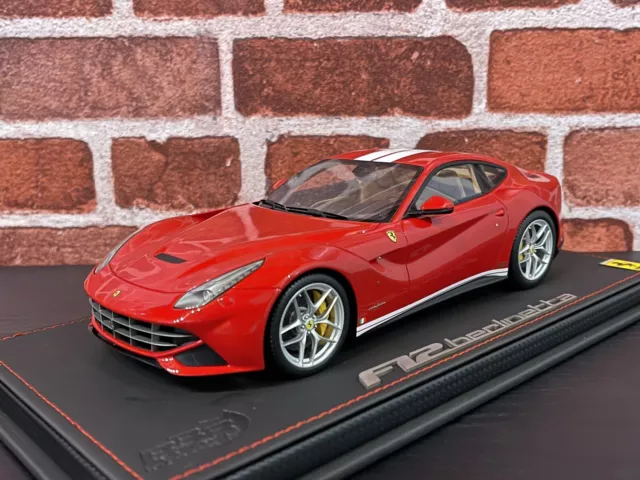 1/18 BBR Ferrari F12 Berlinetta Rosso Corsa with White Stripe P1841SCHUMI