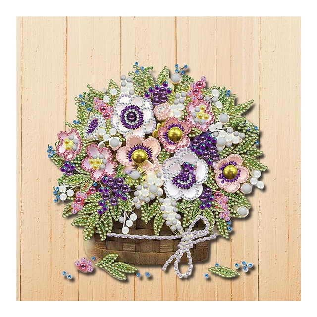 Taladro parcial 5D hágalo usted mismo forma especial flor estrás diamante dibujo para el hogar