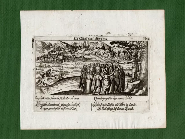 ST-IT TERRACINA (Latina) 1678~ Daniel Meisner EX ORATORE ARATOR