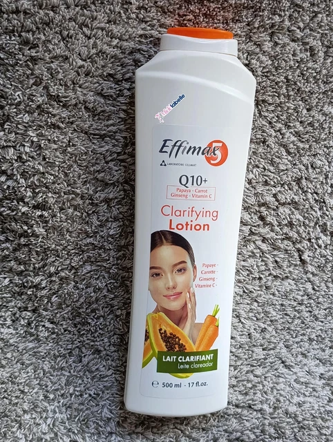 Lait éclaircissant EFFIMAX 5 - 500ml - Papaye, Carotte, Vitamine C - Pour Taches Et Uniformité
