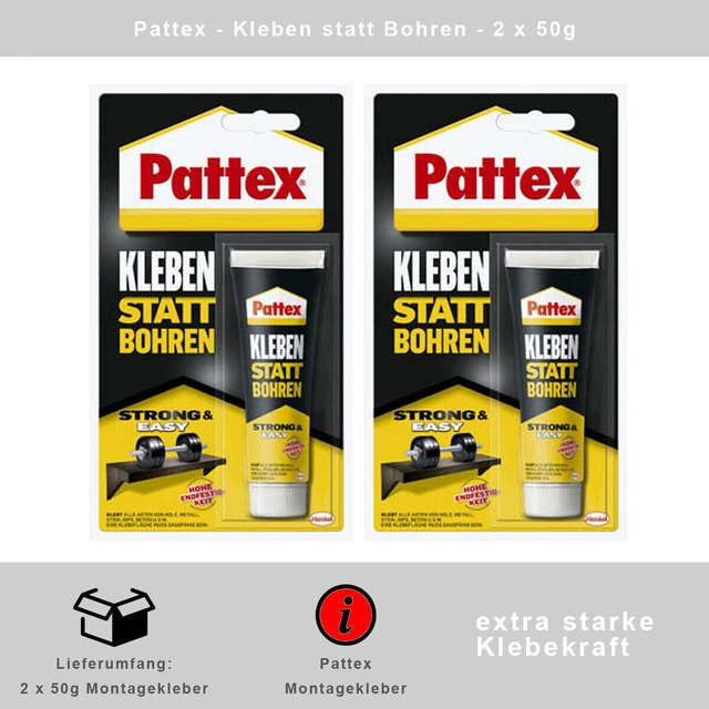 Adhesivo Pegar en lugar de Agujerear 2 X 50g - Extra Fuerte - Blanco - De Henkel 2