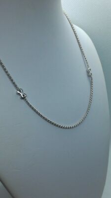 Fope Collanina-Catenina "FOPE" o Pop Corn in Argento 925/1000 Rodiato cm 40 A CM 90 