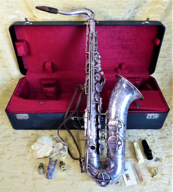 Saxofón Tenor SML STRASSER MARIGAUX Medalla de Oro París Francia + Estuche ¡SIN COMPROBAR!