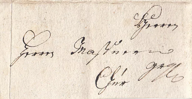 Schweiz gedruckter Fuhrmannsbrief Ragatz 1754 gel. nach Chur 2