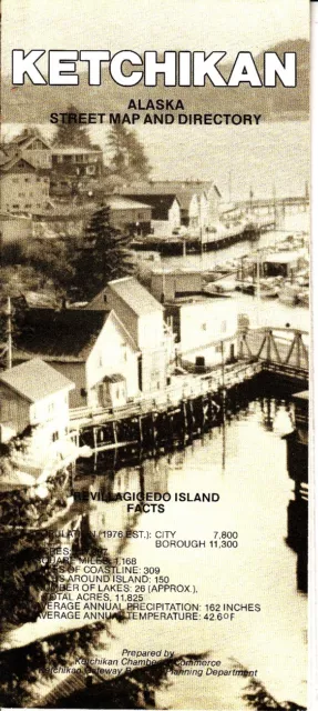 KETCHIKAN ALASKA STREET Map and Directory Vintage Map $14.01 - PicClick