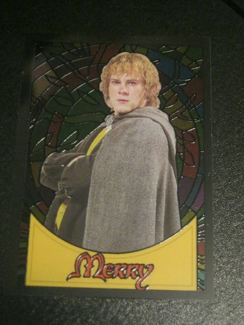 Lord of the Rings Evolution Stained Glass #S 8 Merry - LOTR 2006 - Topps   ZN2