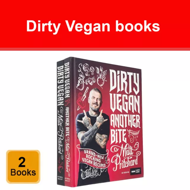 Matt Pritchard Dirty Vegan 2 Books Collection Set Dirty Vegan Another Bite NEW