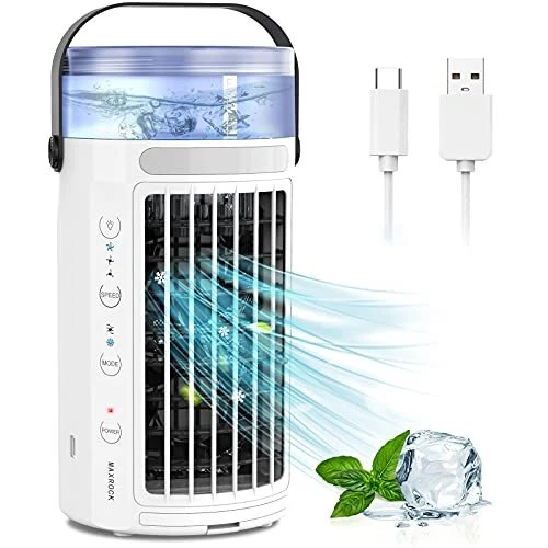 Portable Air Conditioner Fan MAXROCK Portable AC Personal Mini Air Cooler 3 S...