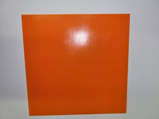 1/8" x 6" X 6"  URETHANE / POLYURETHANE 80 A ORANGE SHEET