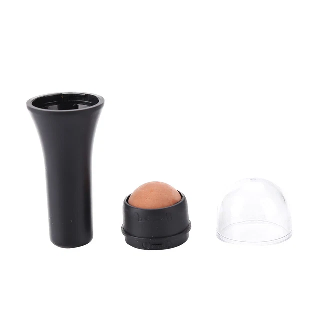 Rodillo absorbente de aceite facial zona T masaje piedra volcánica cuidado de la piel (negro)