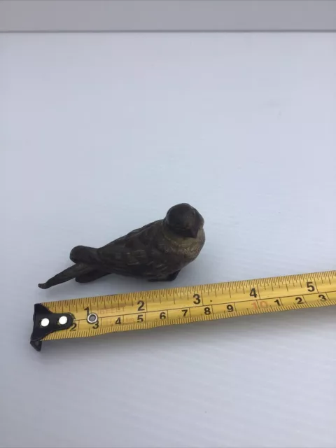 Vintage Rare Antique Austrian Cold Painted Bronze Swallow Bird