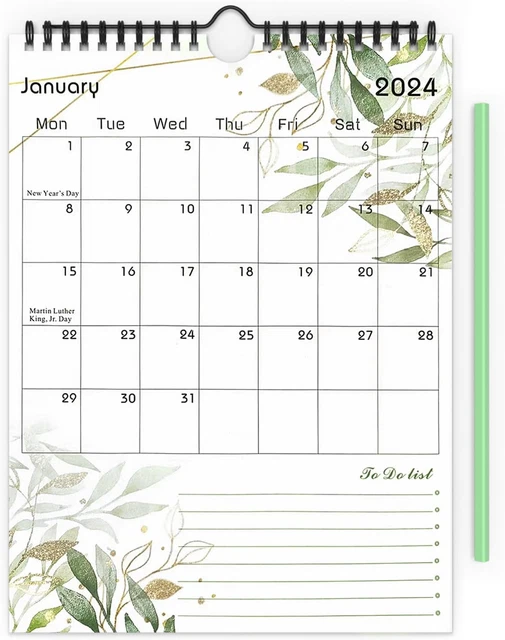CALENDAR 20242025, SMALL Spiral Bound Hanging 2025 Wall Calendar, 24