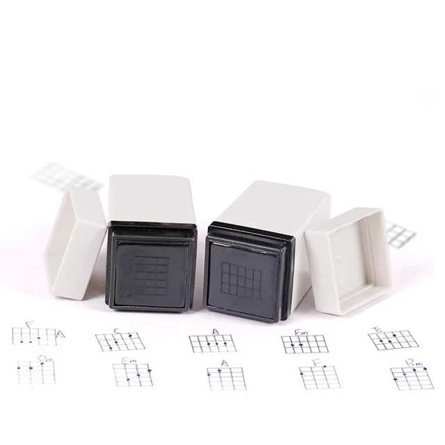 Akkorde Stempel 6,2 x 3 cm Akkorddiagramm Musik Lehrer Schüler Geschenk klar tragbar