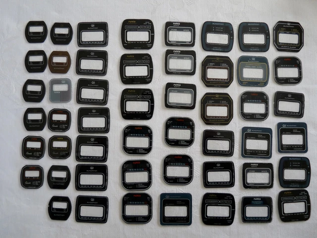 50 Ruhla Eurochron Zifferblätter Uhrengäser LCD Quarz Digital DDR Komfolut