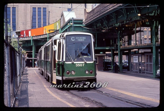 (Db) Orig. Traction/Trolley Slide Mbta (Boston, Ma) 3507