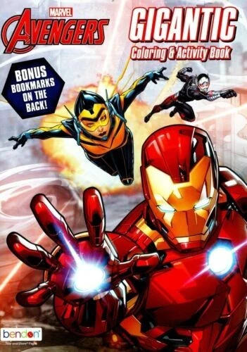 MARVEL AVENGERS - Gigantic Coloring & Activity Book 200 Pages Free