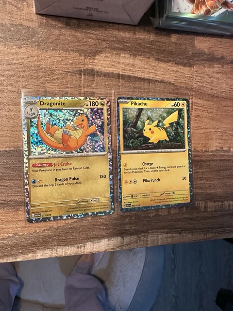 PIKACHU & DRAGONITE 2025 Mcdonald’s Happy Meal Holo Pokemon Dragon