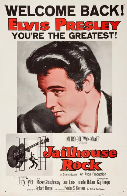 NEW Elvis Presley Jailhouse Rock Movie Poster Print Wall Art Canvas