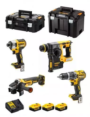 DeWalt Kit DCK422P3T (DCD796 + DCH273 + DCF887 + DCG405 + 3 x 5,0 Ah + DCB115 +