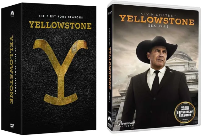 Yellowstone: Seasons 1, 2, 3, 4, 5, 1-5 Complete DVD Boxset, New-Region 1