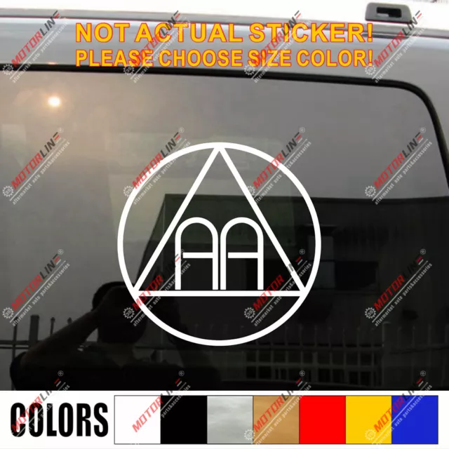 Alcoholics Anonymous AA Logo Decal Sticker Car Vinyl die cut pick color size