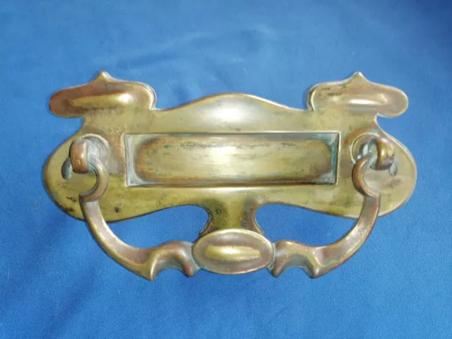 Art Nouveau Brass Door Knocker And Letterbox