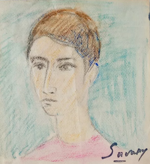 Robert savary-Dibujo Original-Pastel-Retrato 5