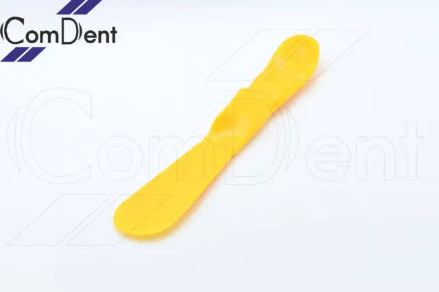 3 Dental Lab Alginate Plaster Mixing Spatula Finger Grip Handle Plastic Yellow