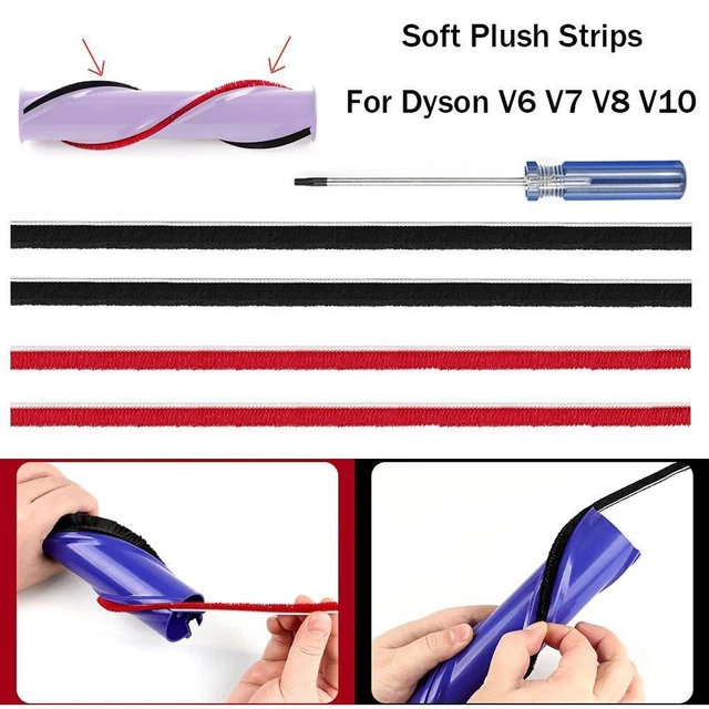 de brosse à rouler Pour Dyson Bandes douces en peluche Bandes d'aspirateur