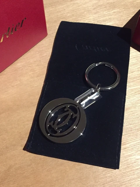 CARTIER “DOUBLE C” Silver Spinning Keyring Keychain £275.00 - PicClick UK