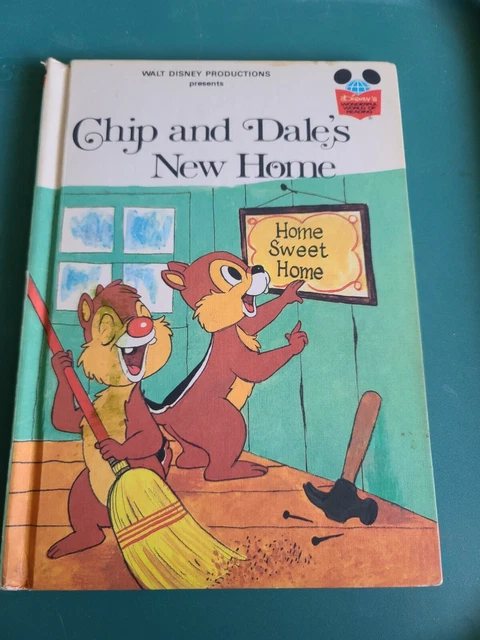 CHIP AND DALE'S NEW HOME * 1979 Book Club Edition * Walt Disney -Random House HC