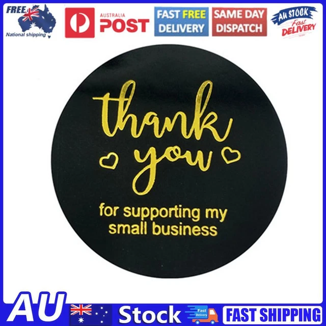 500pcs Gold Foil Thank You Stickers Labels Roll for Scrapbooking (1.5 inch)