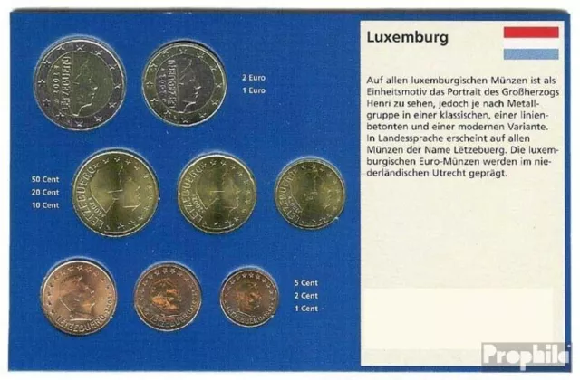 Luxemburg 2002 Stgl./unzirkuliert Kursmünzensatz 2002 EURO-Erstausgabe