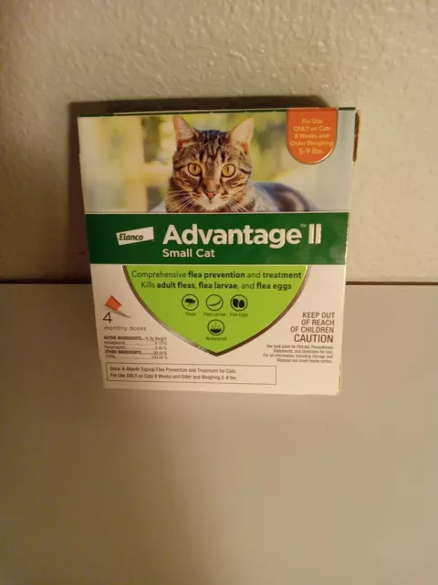 Bayer Advantage II for Small Cats 5-9 Lbs - 4 Pack -  Genuine EPA APPROVED