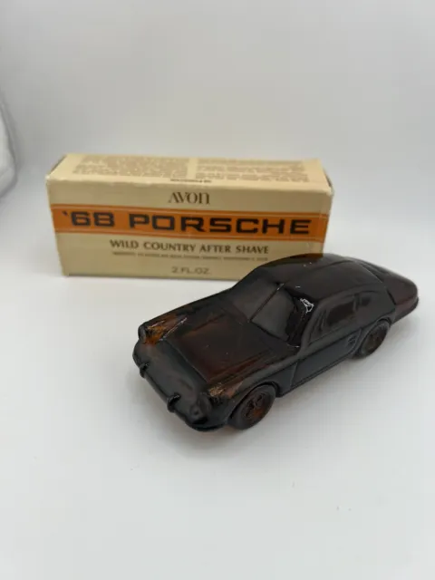 Vintage Avon 1968 Porsche Car 2 Oz. Spicy After Shave Empty With Box