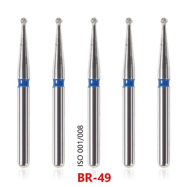 Dental Diamond Burs Ball Round BR-49 For High Speed Handpiece 5 pcs/pack OR