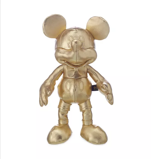 Mickey Mouse Memories Plush Gold  Collection Small 90th Year Anniversary IN HAND