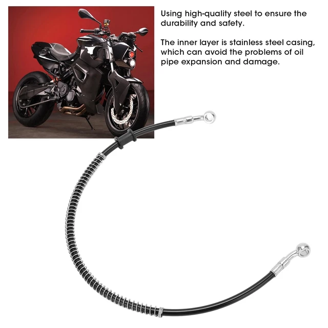 Frizione Linea Freno Auto Moto Tubo Isolamento Calore Sensibile Acciaio PVC Nero