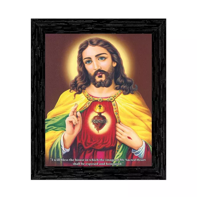 Indian Traditional Lord Jesus Christ Multicolor Painting With Frame & Glass