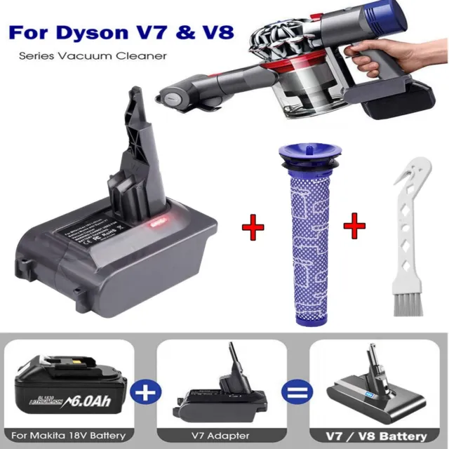 Konvertiert Für Dyson V7 V8 Akku Adapter Für Makita 18V Akku Konverter & Filter