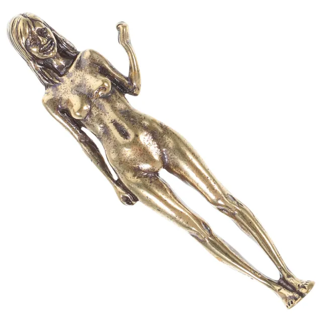 Statue Vintage en laiton pour femmes, Figurine créative en forme de femme,