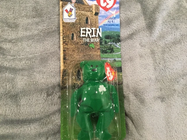 McDonald's Ty Erin the Bear 1999 Rare Defects In Original Package