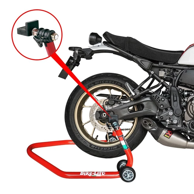 Cavalletto Posteriore Alza Moto Per Yamaha MT09 E MT07 - Supporto In Acciaio Con Gomma Antigraffio, Marchio Winnet
