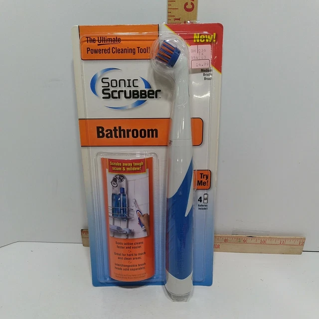 NOS SONIC SCRUBBER Bathroom Tool Detailed Power Cleaner Tub Shower Sink