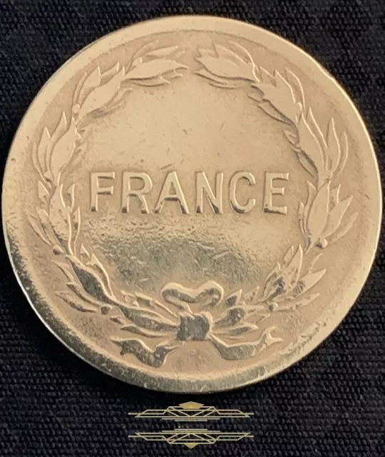 Antike Französische Bronze Münze 1944 Provisorische Regierung 1944-1947 Historik 2