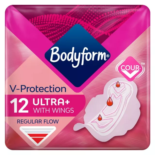 Bodyform Ultra Normal Sanitär Handtücher Flügel 12 für Pack